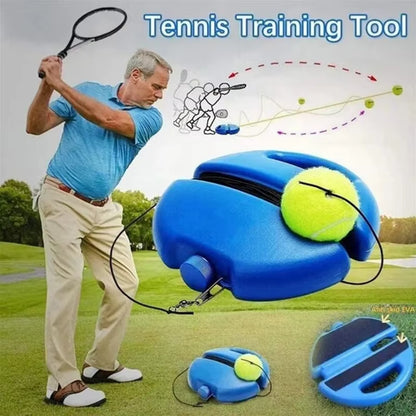 Solo Tennis Trainer with Rebounder Ball